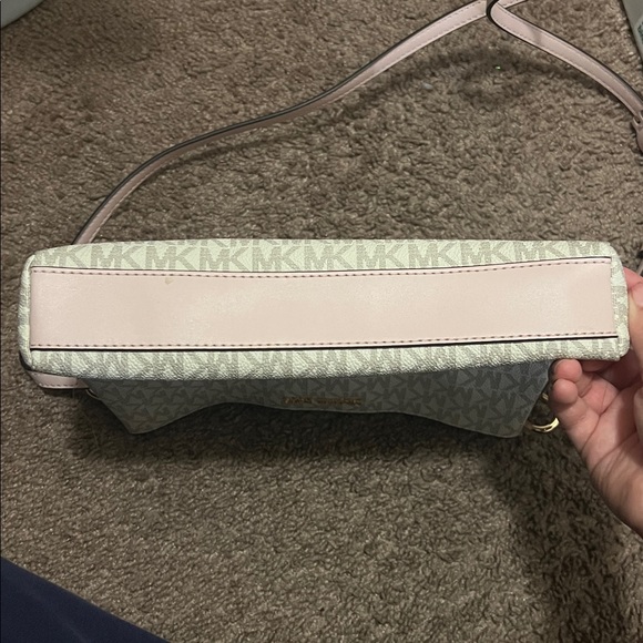 Michael Kors Beige Monogram Crossbody Bag - Picture 3 of 5